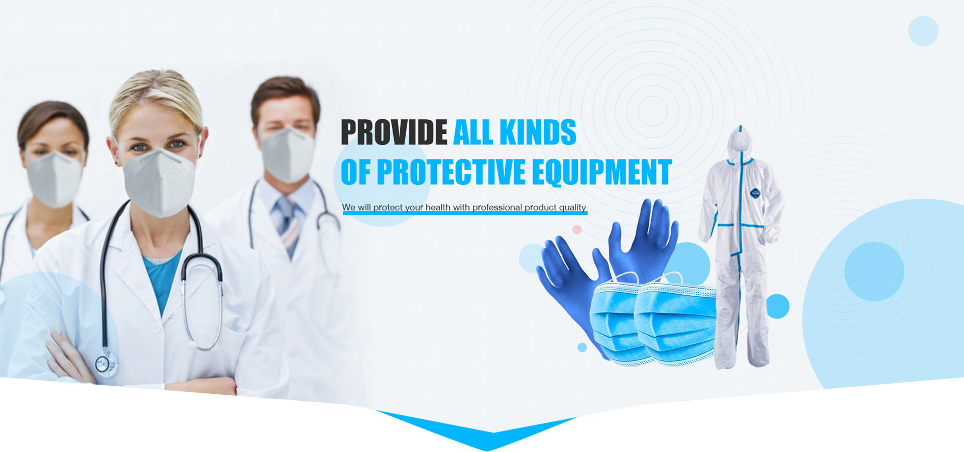 Provide all kinds of protective equipment against Covid-19.